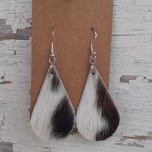 Handmade Cowhide and Sterling Silver Earri…